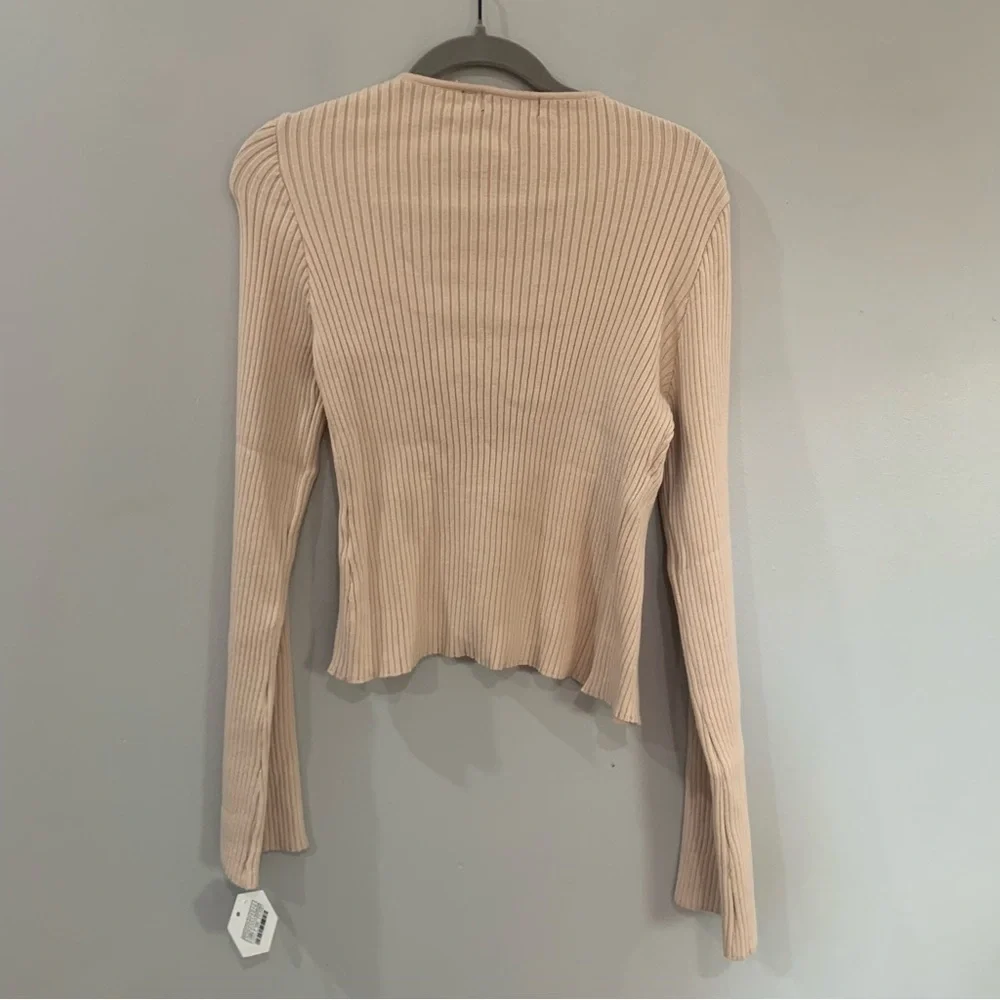 NWT OW Intimates Set Cardigan Shorts Ribbed in Light Beige